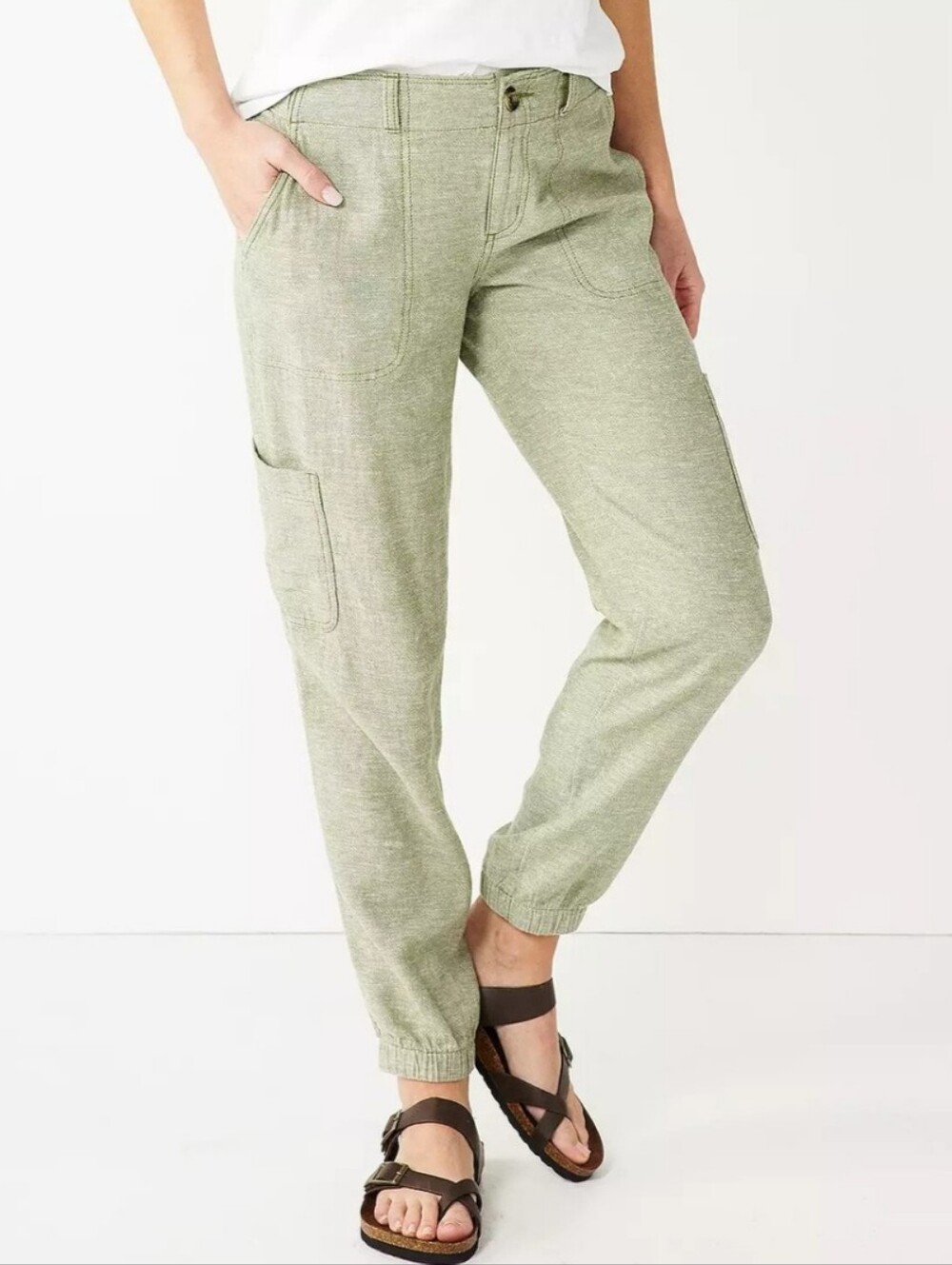 Sonoma Goods For Life Utility Jogger Pants Sage Green Size 14